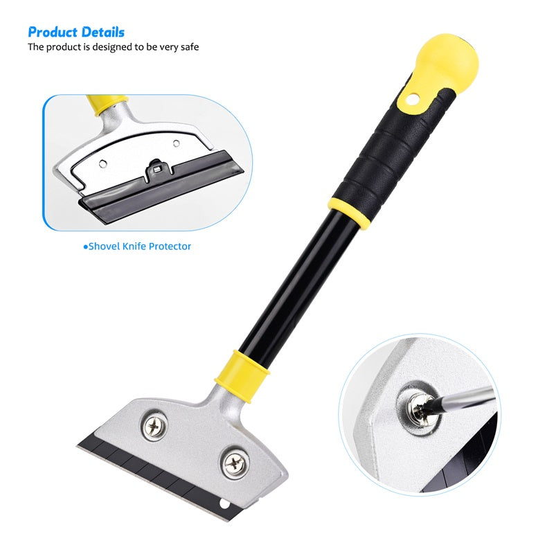 FOSHIO 4inch Razor Blade Scraper Tool Metal Floor Scraper for Glue Sti