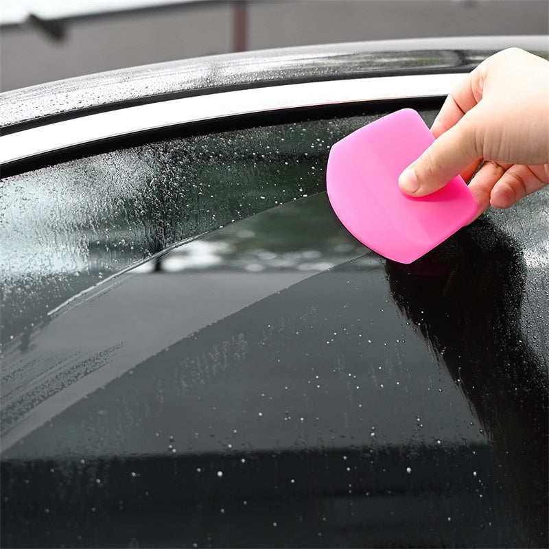 FOSHIO 3pcs/Set Car Wrap Vinyl Squeegee V-Shaped Soft Rubber Scraper Glass  Window Water Cleaning Wiper Carbon Film Tinting Tool