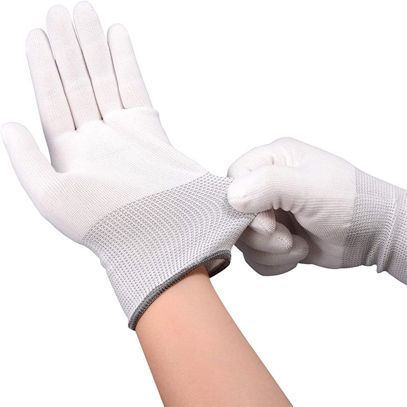  FOSHIO Grey Vinyl Wrap Gloves, Professional Carbon