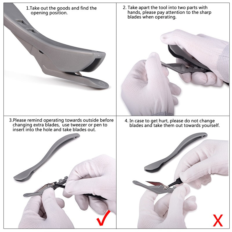 FOSHIO Safety Vinyl Wrap Cutter Knife Window Tint Wallpaper Cut Tools