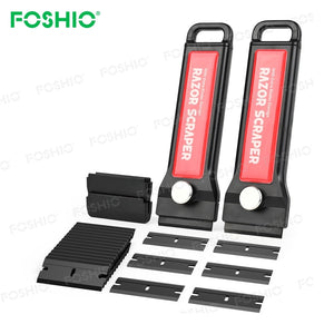 FOSHIO Razor Scraper Tool Blade Storage Razor Blade Scraper for Car Sticker Glass Label