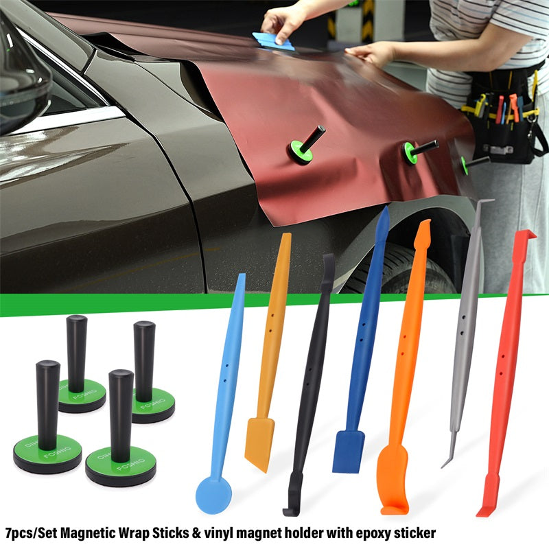 AE-995 - 4pc Squeegee Car Wrapping Tool Kit – A&E QUALITY FILMS & TINTING  TOOLS