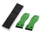 FOSHIO Plastic Razor Blade Scraper with 100pcs Double Edged Blades for Paint Sticker Remove